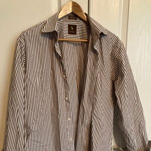 Mens Tailor Byrd striped long sleeve casual dress shirt